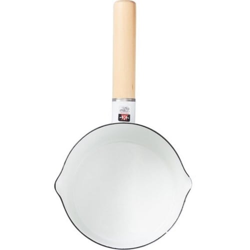 Nitori (NITORI) MOREISH Enamel Milk Pan, White, 15cm, IH/Gas Stovetop, 8942115