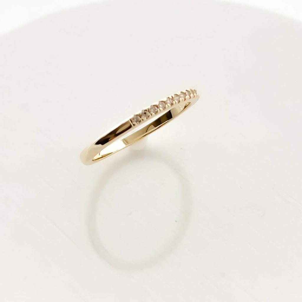 [Naot Jewelry] Women's Ring Cubic Zirconia Gold Half Eternity Ring 11