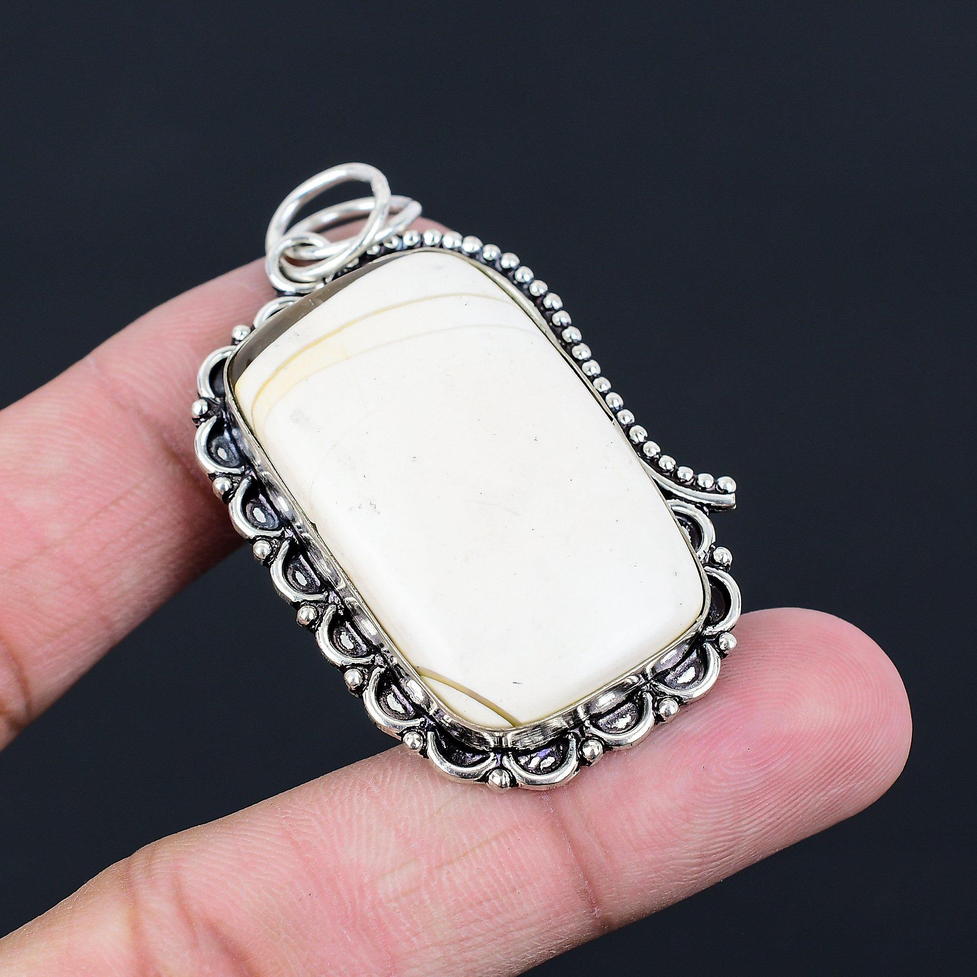 Daughters Day Deal Natural Brecciated Mookaite 925 Sterling Silver Wife Pendant