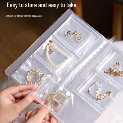 Anti-Oxidation Transparent Jewelry Storage Box for Earrings, Rings, Bracelets, and Necklaces with Dustproof Sealable Bags