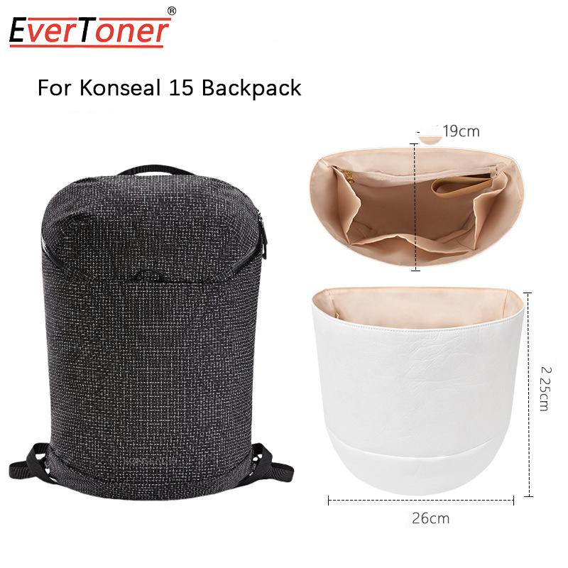 

EverToner Lightweight Dupont Paper Insert Bag Organizer For Konseal 15L Backpack Inner Bag Portable Cosmetic Storage Bags білий