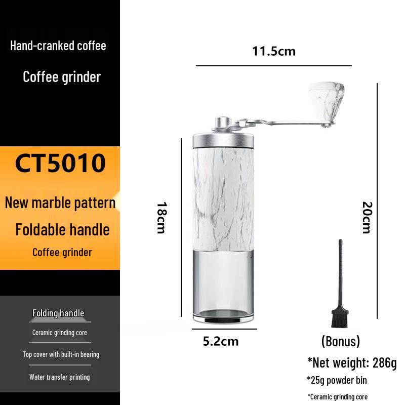 Stainless Steel Hand-Crank Coffee Grinder - Portable and In Stock