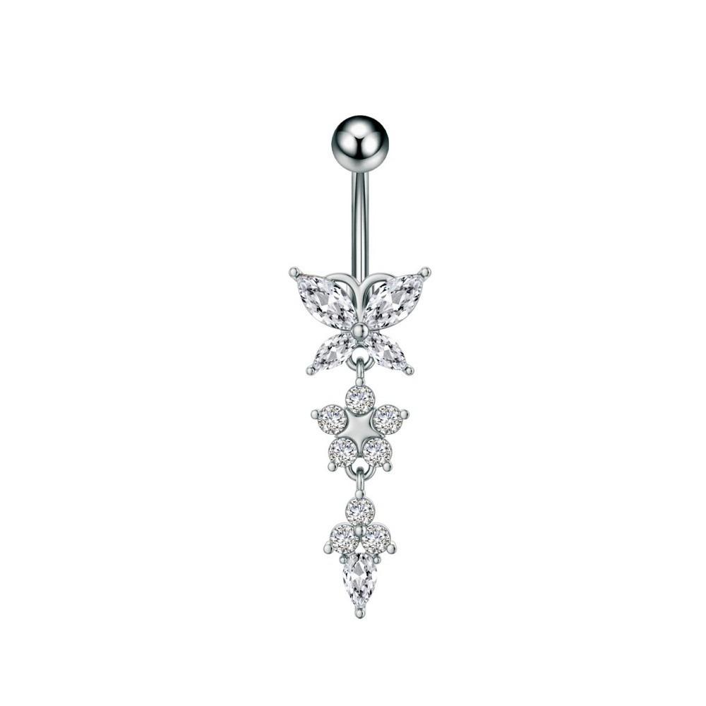

Long Chain Body Piercing Jewelry Elegant Dangle Belly Ring Party