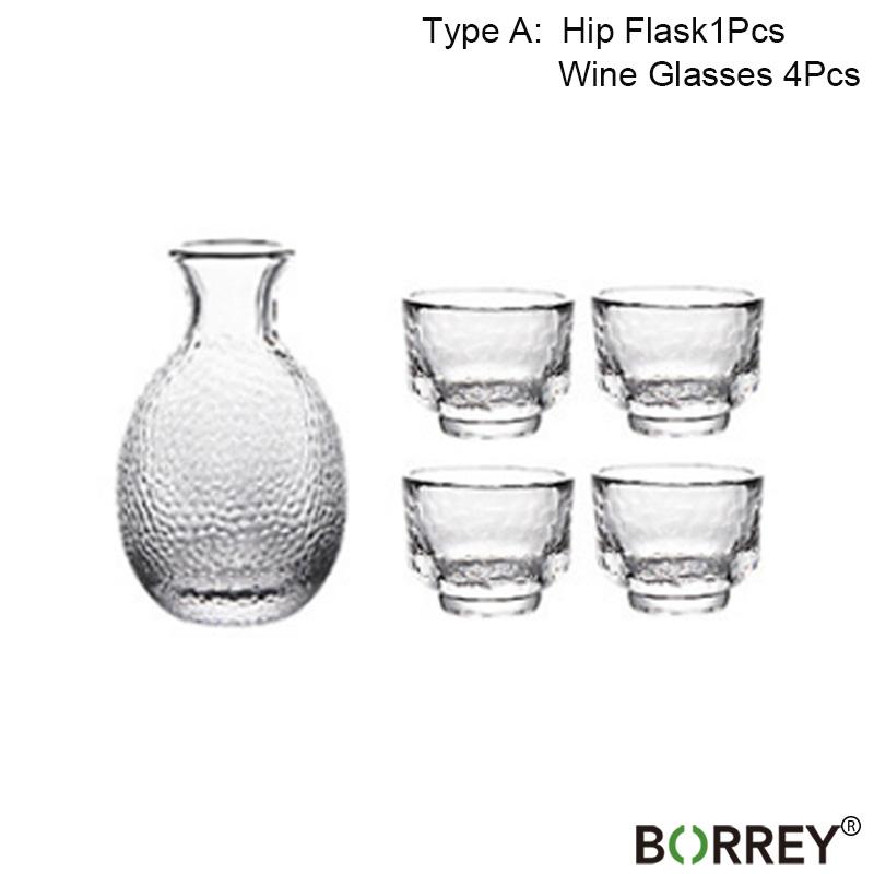 

BORREY японский набор для сакэ, стеклянная трассировка, золотые фляжки для вина, бокал для вина, графин, винный набор, кувшин для льда, бутыль для ликера, спиртные напитки, чашки сётю Type A