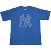 New MLB Base Logo T Shirts Unisex Blue 3ATS02114-50BLD