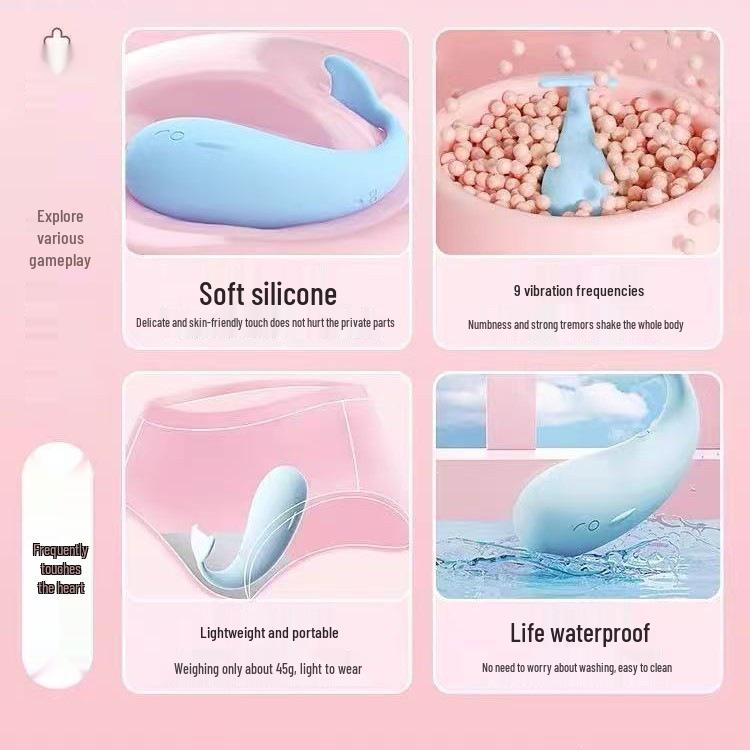 Mystery Girl Pipi Whale Silent Remote Vibrator: Insertable, Wearable, Ideal for Couples, Discreet for Various Locations.