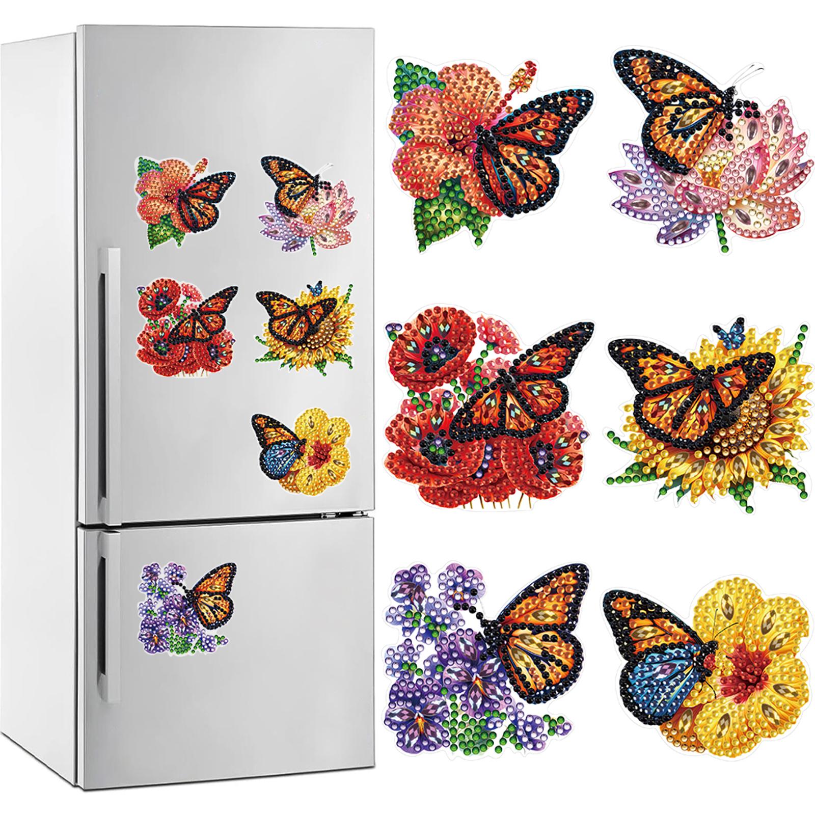 6pcs 2D/flat PVC DIY Animals Design DIY Art Fridge Magnet Refrigerator Sticker Refrigerator Mailbox Home Decoration DIY Crafts