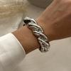 Gold Silver Geometric Spring Bangles Water Drop Cuff Wide Bangles  Chunky Bangles