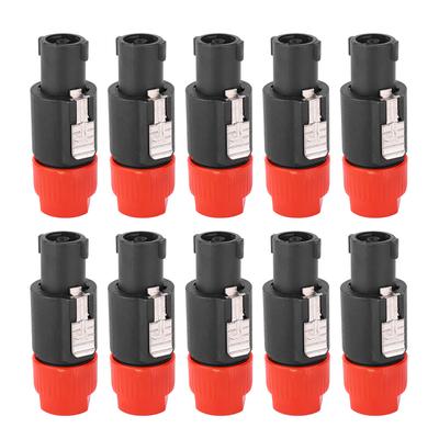10PCS C NL4FC Audio Speaker Connector Waterproof 4 Pin Speakon Plug Cable Connector