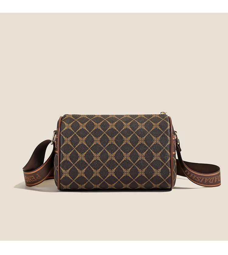 2025 Argyle Print Versatile Baguette Bag - Retro European & American Vintage Crossbody/Shoulder Bag