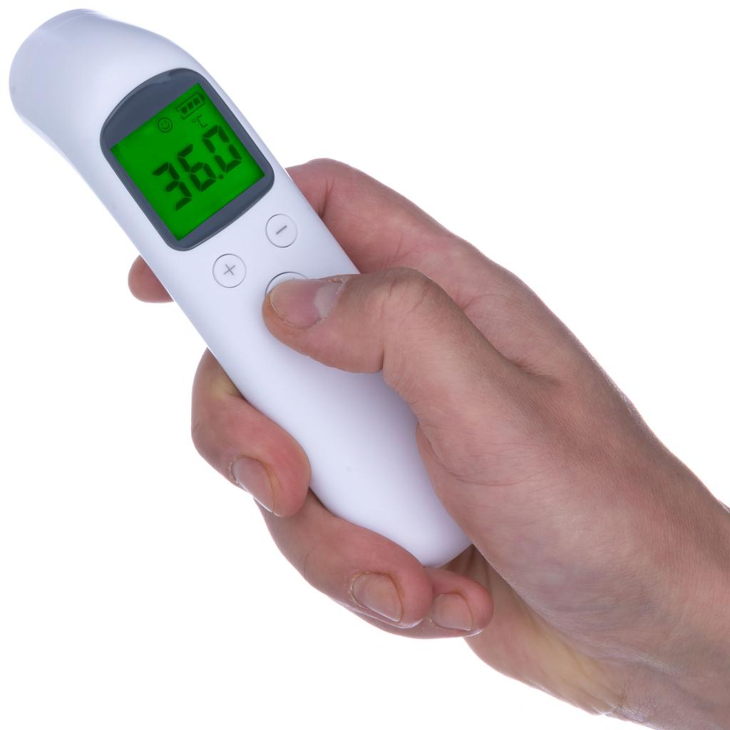 Rosfix Berührungsloses Infrarot-Medizinisches Thermometer – Genaue Körpertemperaturmessung | Bereich 32–42 °C | LCD-Anzeige, 32 Speicher
