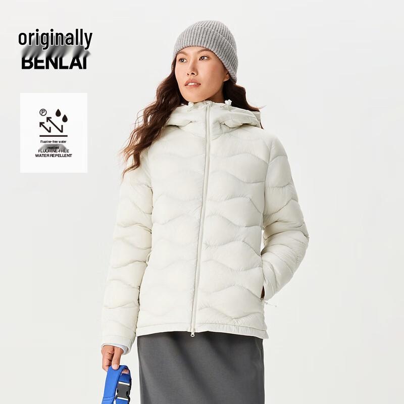 Benlai Women s Water-Repellent Hooded Down Jacket S