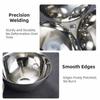 Stainless Steel 3-Compartment Snack Bowl Large Capacity Round Sauce Dish Dessert Plate  Office