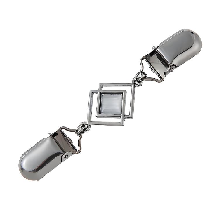 Timeless Zinc Alloy Cats Eye Stone Dress Clip Secure Blouse Pin And Waistband Fastener Secure Skirt Fastener For Women