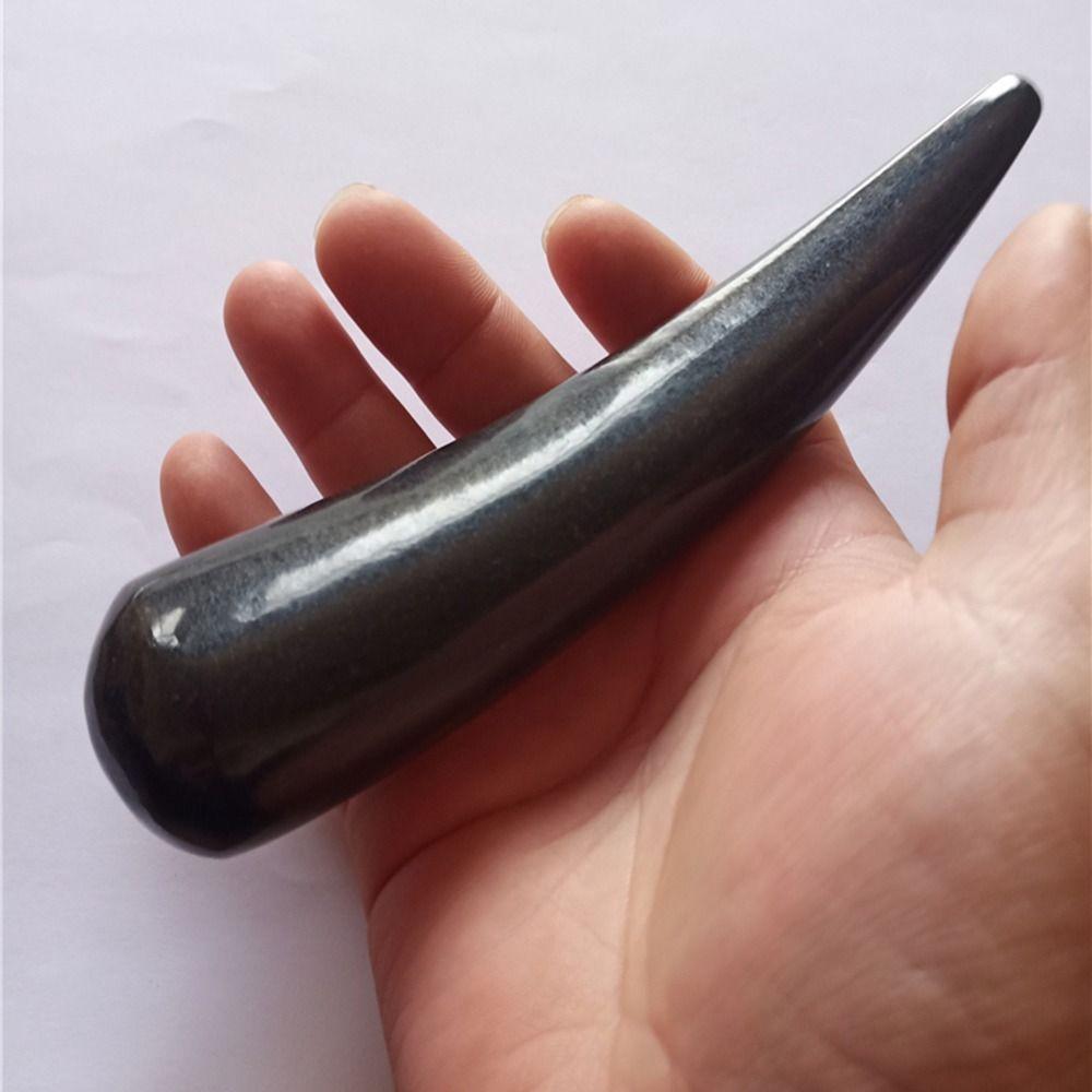 Relaxation Gua Sha Board Black Buffalo Horn Meridian Massage Stick Massage Scraping Bar  Women