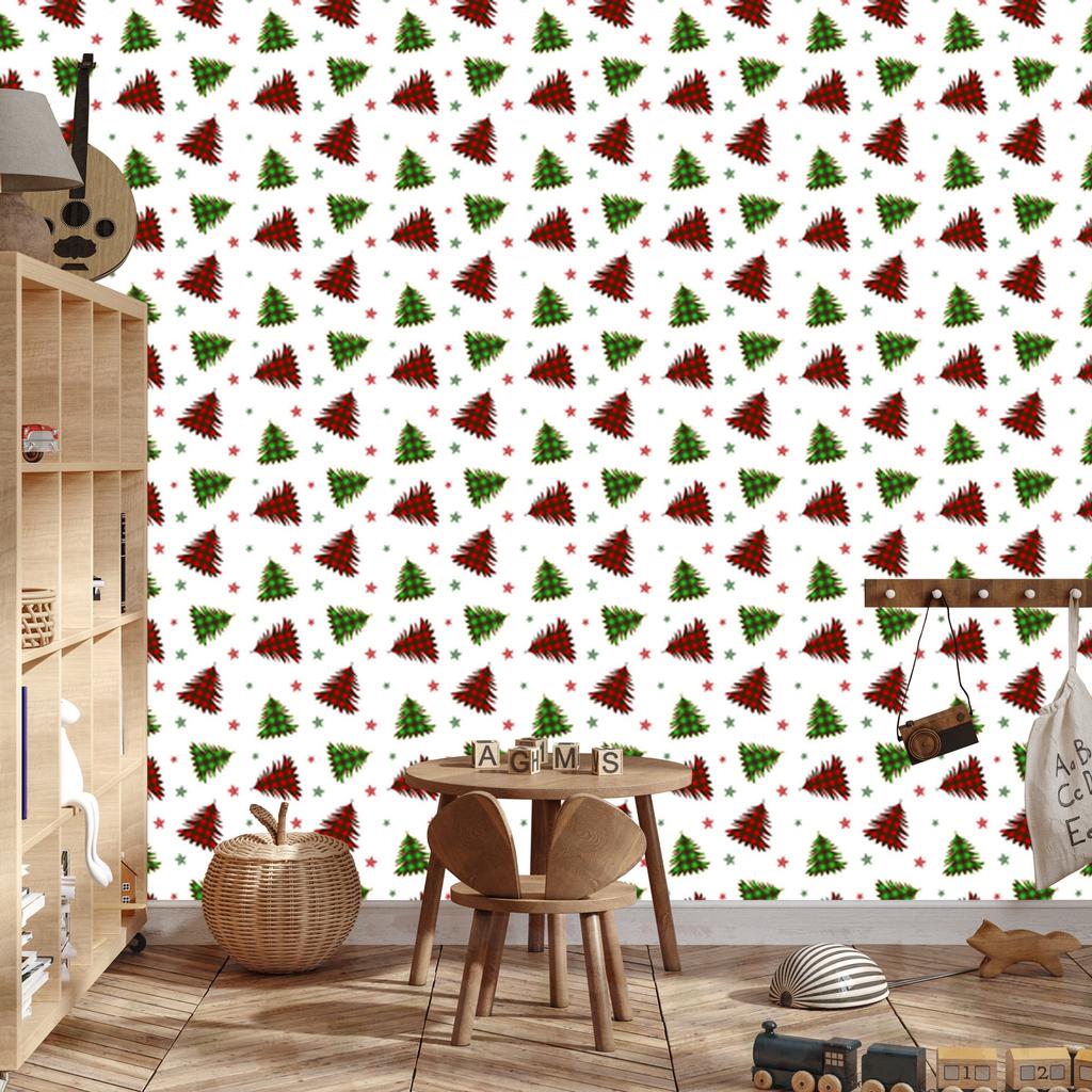 Christmas wallpaper white and red for living room and bedroom 50x1000