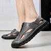 2024 Brand Men's Summer New Handmade Casual Anti Slip Sandals Fashion Outdoor Men's Comfortable Beach Shoes Casual Leather Shoes