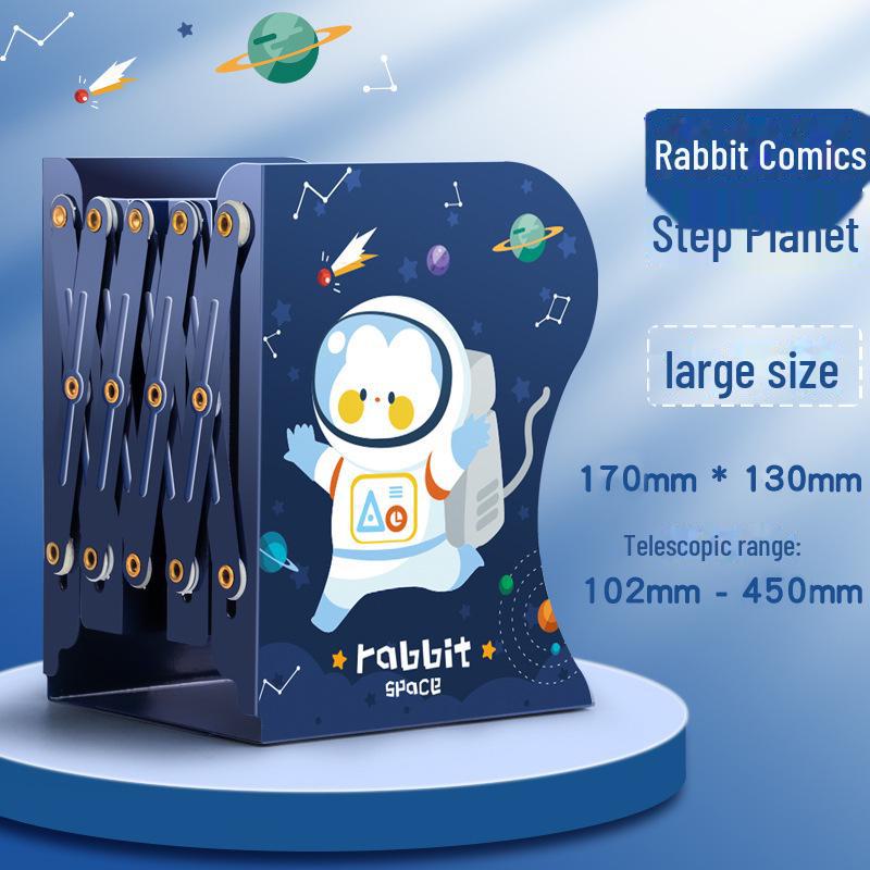 Verstellbarer Metall-Buchständer mit Desktop-Aufbewahrung