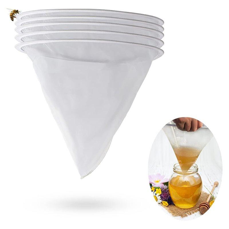 ABBP-10-Pack Honey Filter Bags, Ultra-Fine Mesh Strainer Bucket Filter For Beekeeping And Kitchen Use