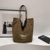 Bolso de Lona de Estampado de Leopardo Doble Cara, Bolso de Hombro, Bolso de Mano de Gran Capacidad, Bolso Tote de Gran Capacidad