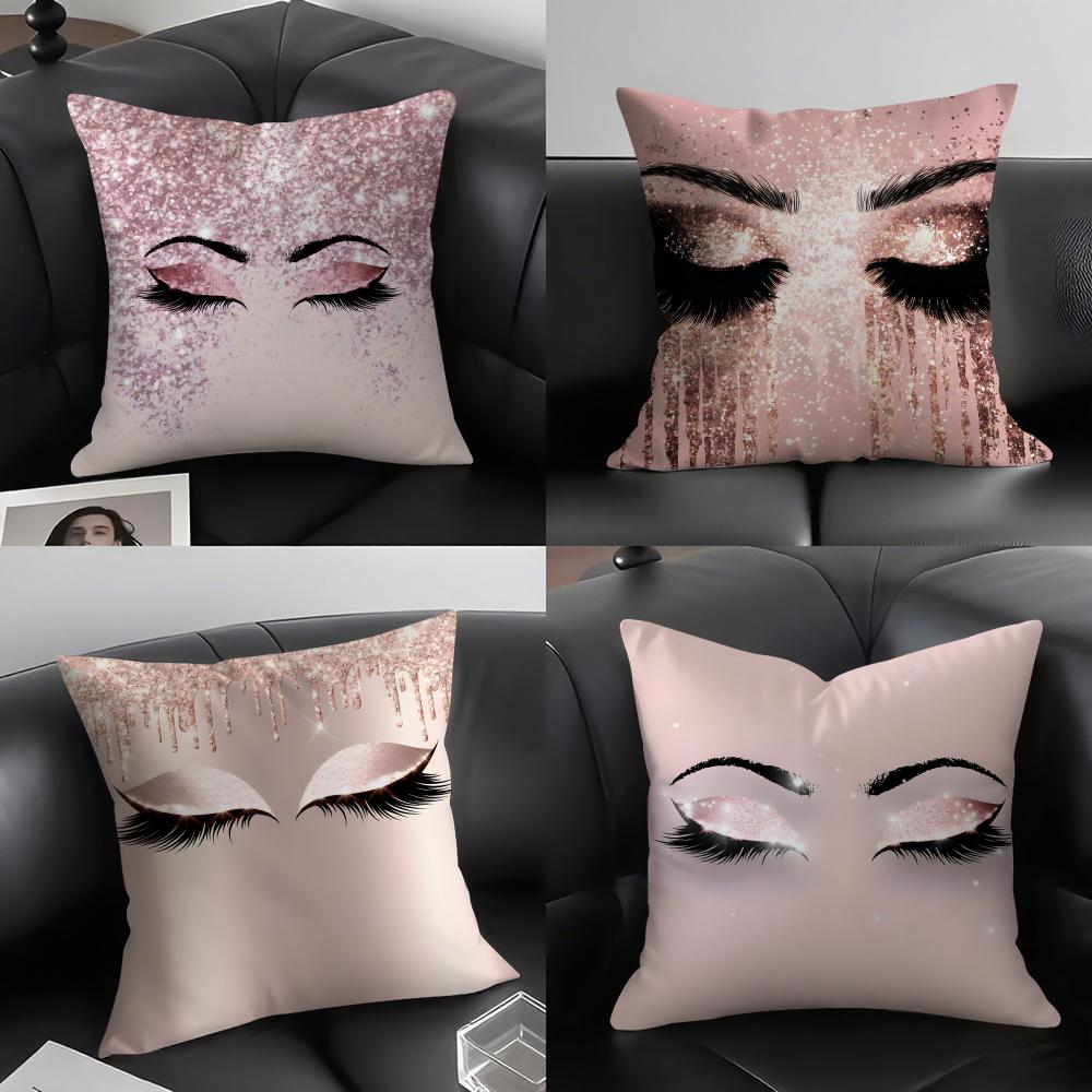 Makeup Eyelash INS Cushion Cover Pillowcase Ultra Soft Skin Friendly Fabric Cloud Like Comfort  Concealed Zipper