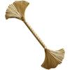 Ginkgo Leaf Brass Cabinet Door Handle Creative Personality Solid Wardrobe Nordic Gold Drawer Cabinet Handle  Home Hardware