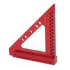 Carpenter Square Aluminum Alloy Triangle Hole Scribing Ruler for Classroom Workshop Office