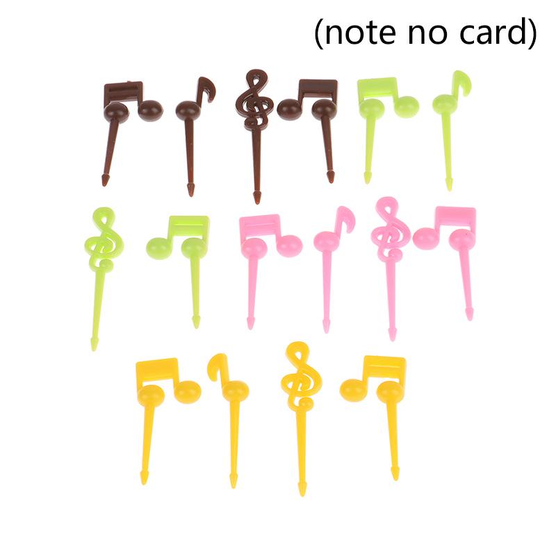 Mini Cartoon Plastic Fruit Fork Picks Children Snack Cake Dessert Pick Toothpick Bento Lunches Party Decoration