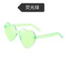 Heart Shape Sunglasses Love Heart Glasses Frameless Sunglasses