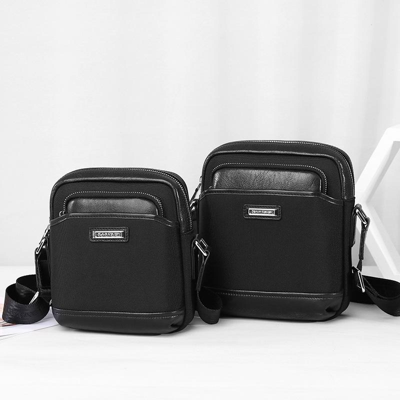 Men's Genuine Leather Single Shoulder Crossbody Bag - Mini Cowhide Casual Backpack