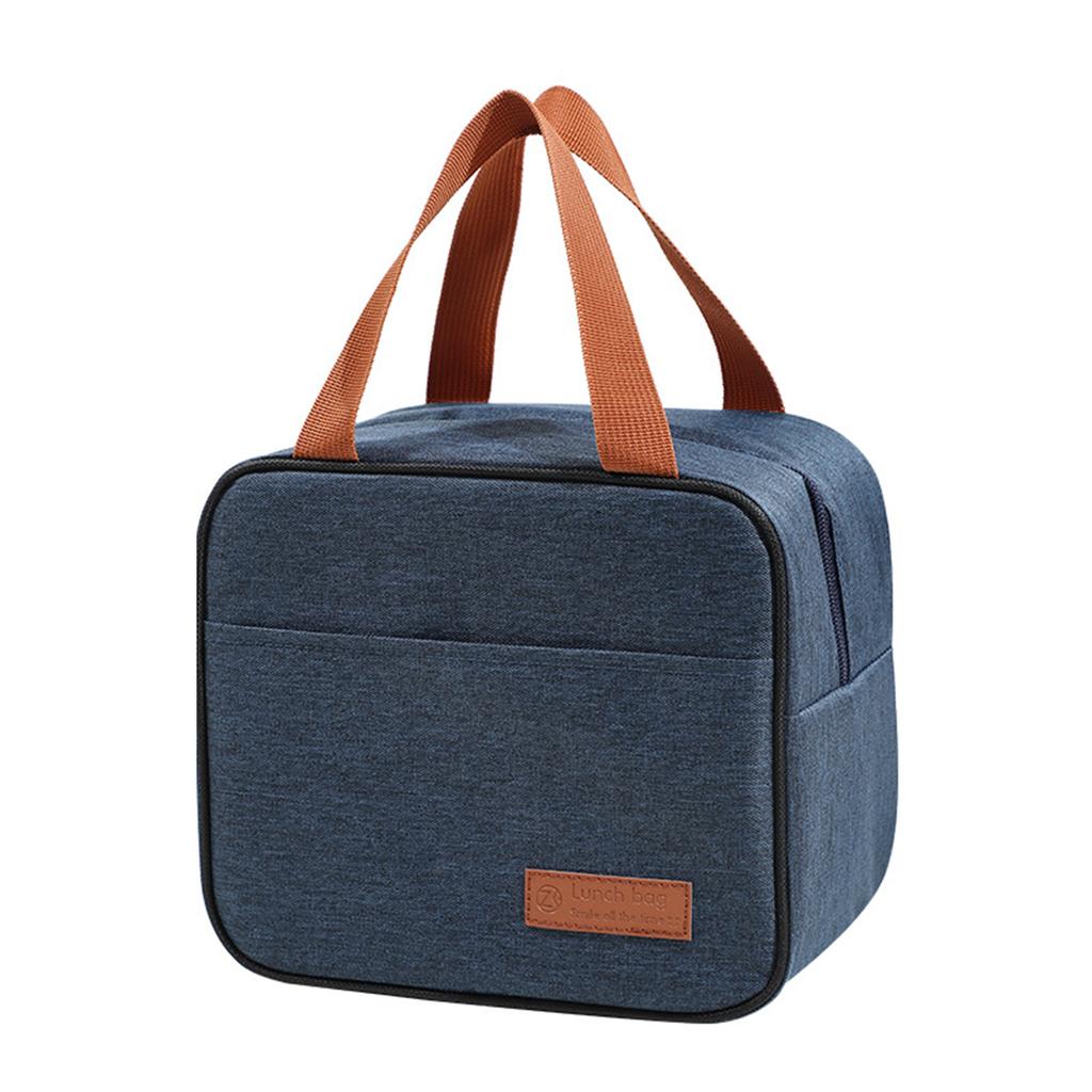 Square Insulated Lunch Bag with Handle Large Capacity Thermal Lunch Box Tote for Work School Outdoor Use Durable Material