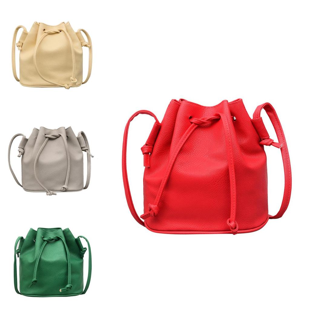 Elegant Hot Sale Women Handbag Small Bucket Shape Bags Pu Leather Shoulder Crossbody Bag With Timeless Design