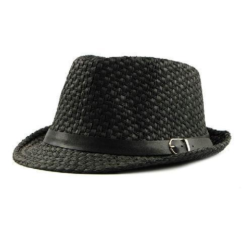 Summer British Sun Hat Men's Soil Female Jazz Hat Beach Fashion Sunscreen Breathable Straw Hat Top Hat Casual Trendy Hat