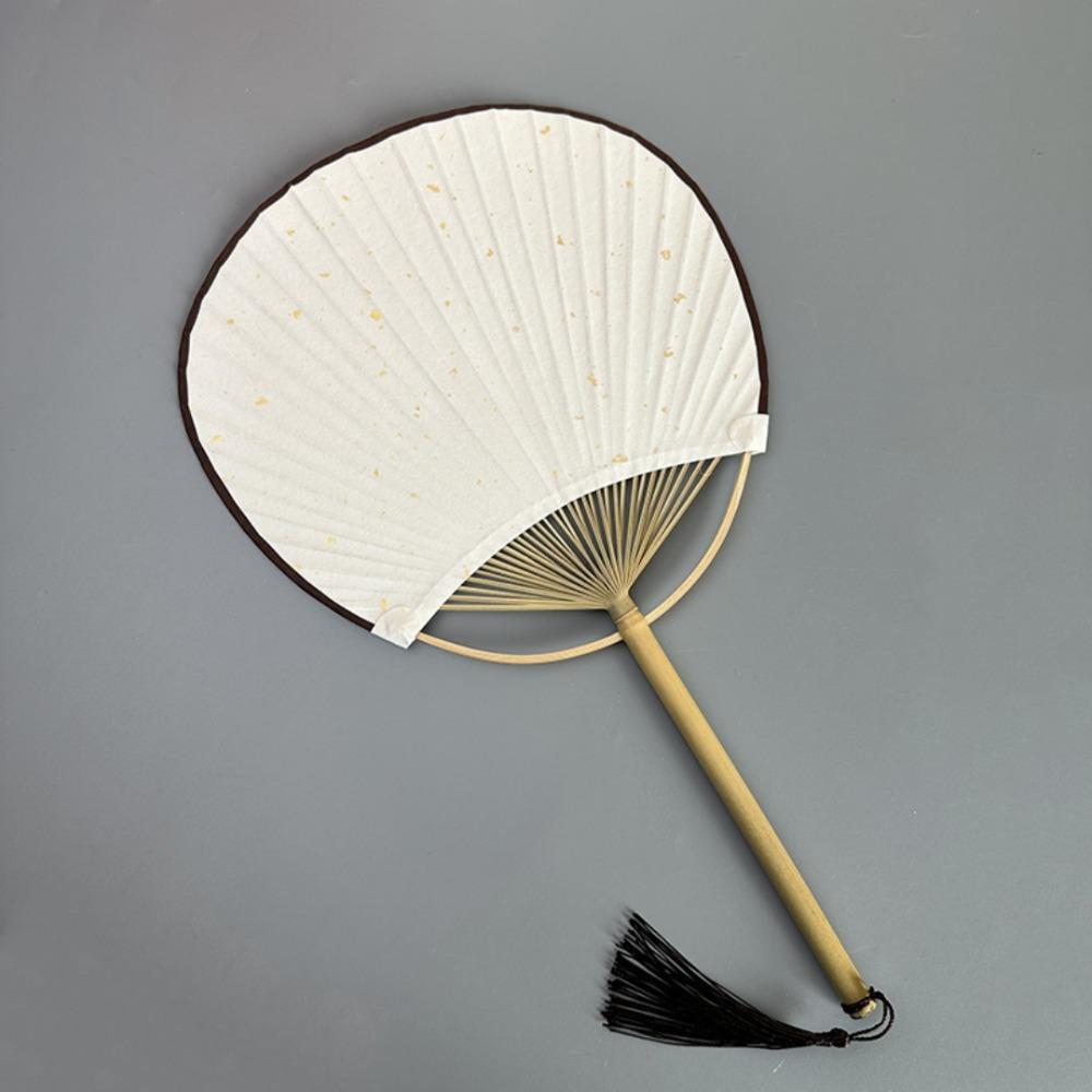 New Creative Vintage Hand Painted Fan Paper Bamboo Handle Blank Hand Fan Chinese Style Room Decorations DIY Fan Gift
