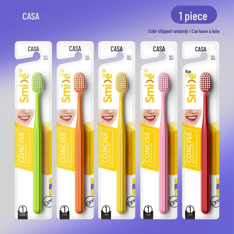 Kashadopamine Advanced Soft Bristle Toothbrush with Wide Head and Small Holes for Gum Care - Adult Home Use