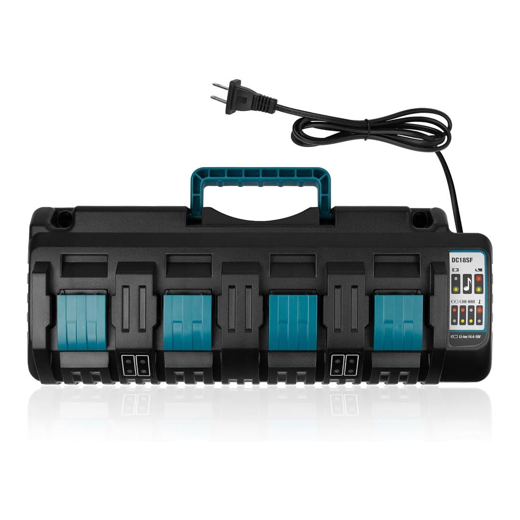 For Makita Battery Charger 11.1V-18V LXT Lithium‑Ion 1-Port Battery Charger Rapid Charger with Dual USB Port 11A Power Tools