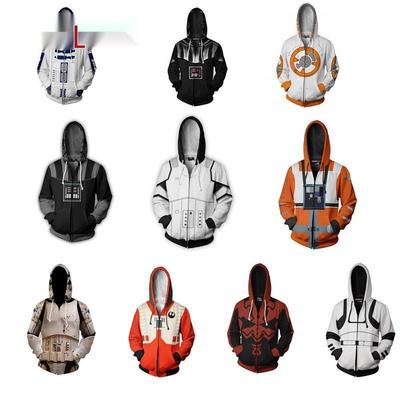 2025 Europäischer Schwarzer Krieger Anime 3D Cosplay Hoodie für Männer & Frauen