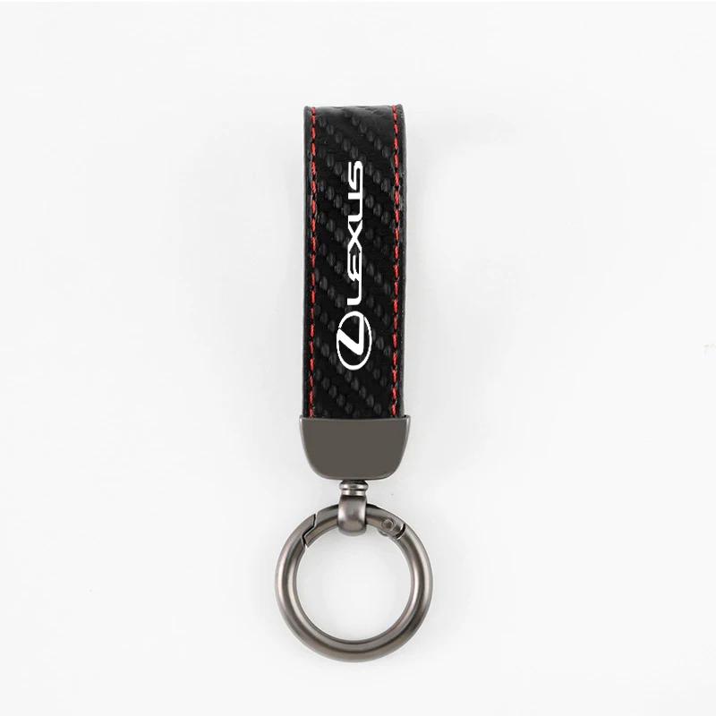 Carbon Fiber Car Stlying Keychian Hanging Pendant Keyring For Lexus GS F Sport 350 Ct200h Uvx 250h Nx 300h Rx Auto Accessories