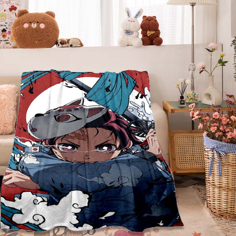 

The Anime-themed Kimetsu No Yaiba Blanket Is Perfect for Naps, Sofas, Living Rooms, Offices, Bedrooms, and Other Similar Spaces. 180x230cm