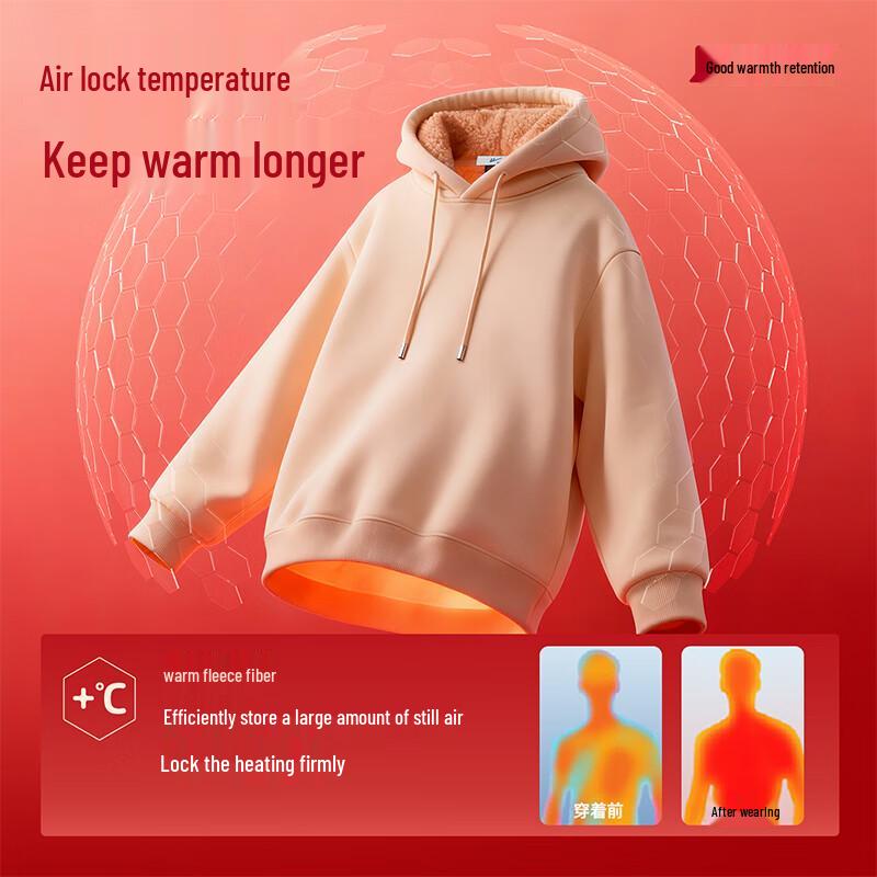 Warrior Unisex Thickened Lamb Wool Hooded Sweatshirt