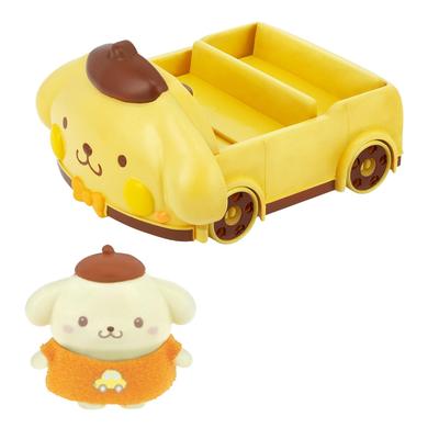 Sanrio Characters Pompompurin Car Toy Figure Playset for Ages 3+