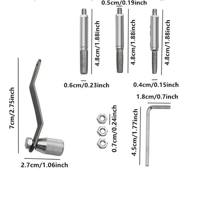 Wood and Garden Sharpening With 3 Grinding Rod Woodworking Chainsaw Sharpener Electric Saws Repair Tools Hand-operated