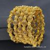 24K Gold Openwork Carved Bangle - Dubai Jewelry for Weddings & Banquets