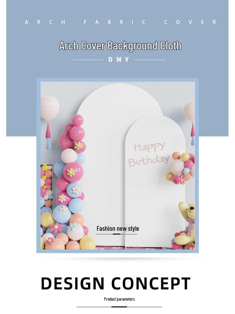Wedding & Party Half-Round Stretch Arch Fabric Cover