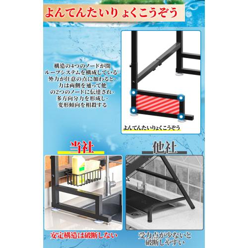 ADBIU 2025 Edition Over-the-Sink Dish Drainer (Expandable Dimensions) Fits 24.5"-32" Sinks, Snap-On Design, 2-Tier, Large Kitchen Dish Rack, Stainless