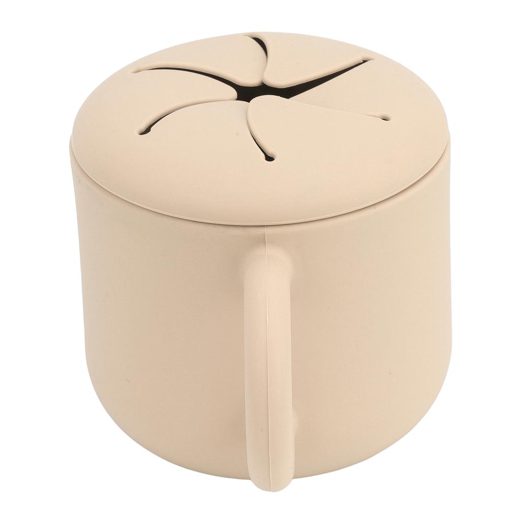 Baby Lernen Trinkbecher Silikon Doppelgriff Design Einfache Reinigung Auslaufsicher Kleinkind Trainingsbecher Khaki