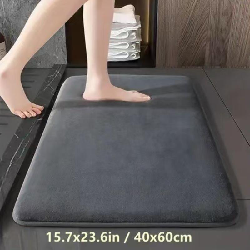 Super Absorbent Floor Mat Coral Velvet Bathroom Mat Anti Slip Door Mat Bathtub Beside Carpet Laundry Room Home Decoration