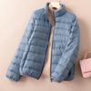 Light Down Jacket Women's New Autumn and Winter Down Duck Down Jacket Japanese and Korean Stand-up Collar Women's Down Jacket