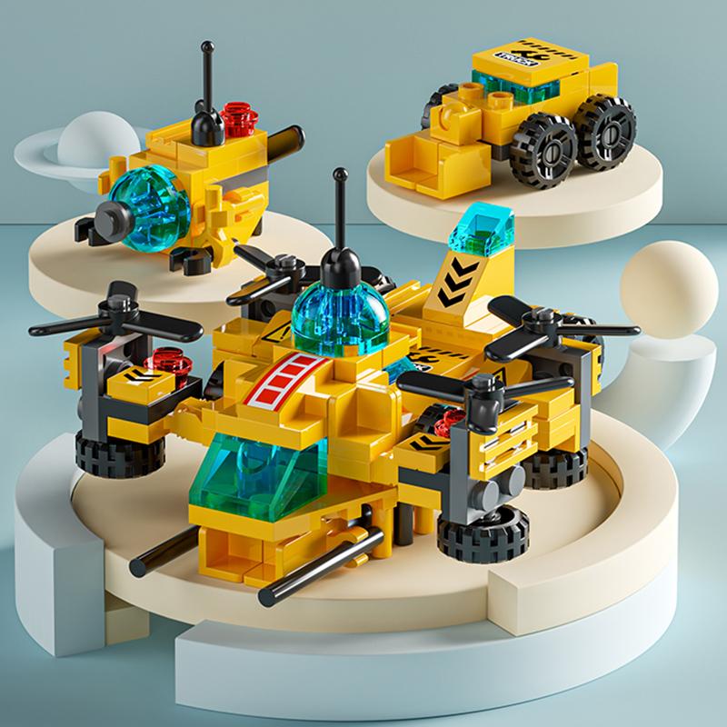 6in1 3D City Street Giocattolo educativo Building Blocks Giocattoli 6 IN 1 City Series Blocks Giocattoli per ragazzi Regali per bambini