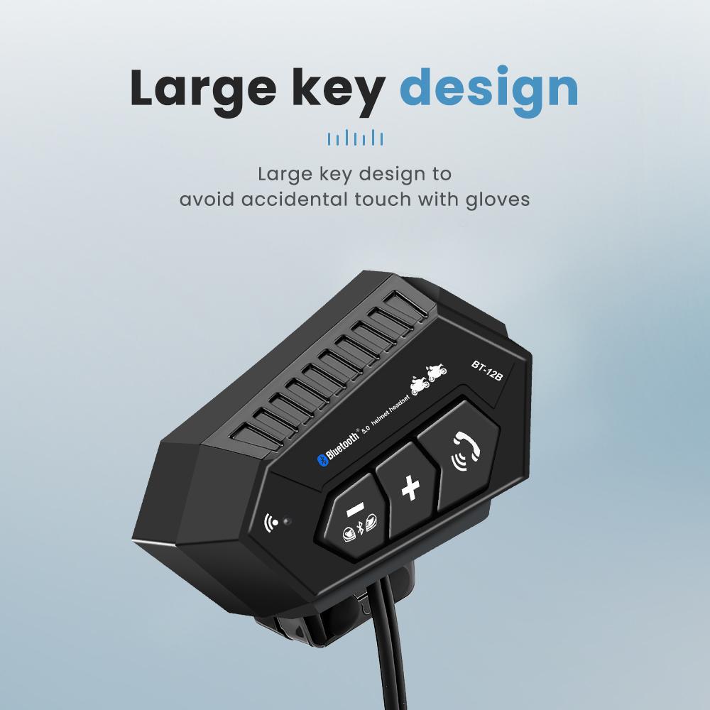 1/2Pcs Motorcycle Helmet Bluetooth Intercom Headset Wireless Interphone Intercomunicador IP56 Waterproof Moto Headphone